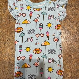 6-12 Little Sleepies Pool Party Flutter Tee